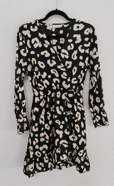 Ruth kjóll - black/leo