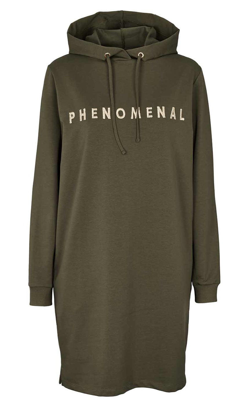 Malle hettupeysu kjóll - army