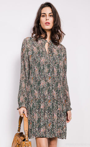 Jill kjóll - green/pink