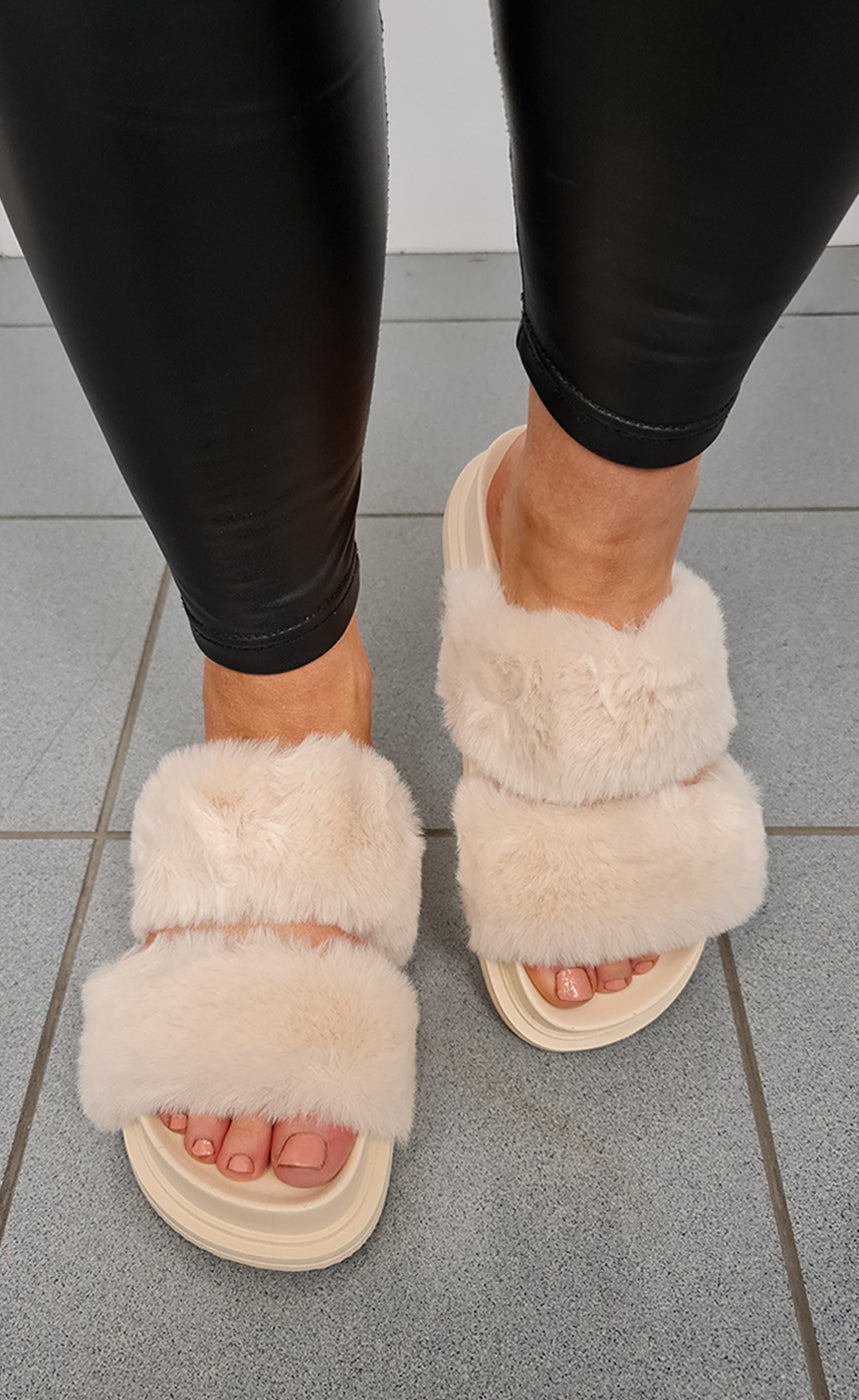 Fluffy inniskór 1 - beige