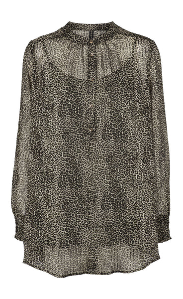 Lua blússa - green/leopard