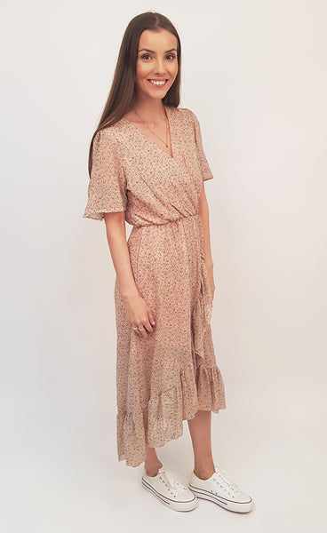 Siffon kjóll bleikur