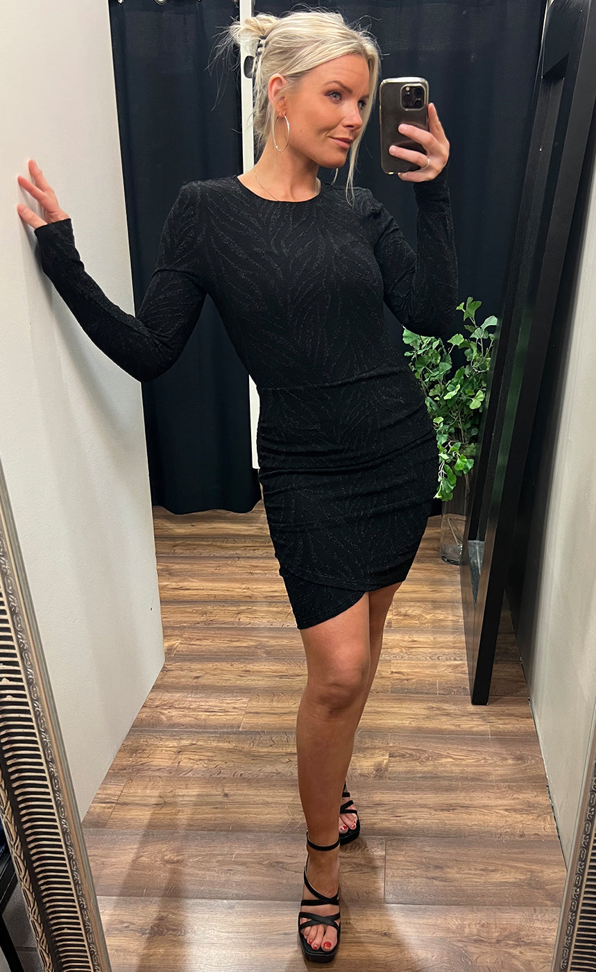 Vixa dress - black glitter
