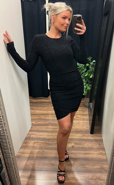 Vixa dress - black glitter