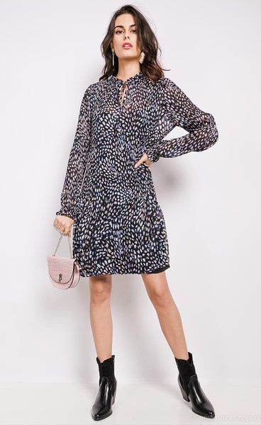 Jill kjóll - pink/blue