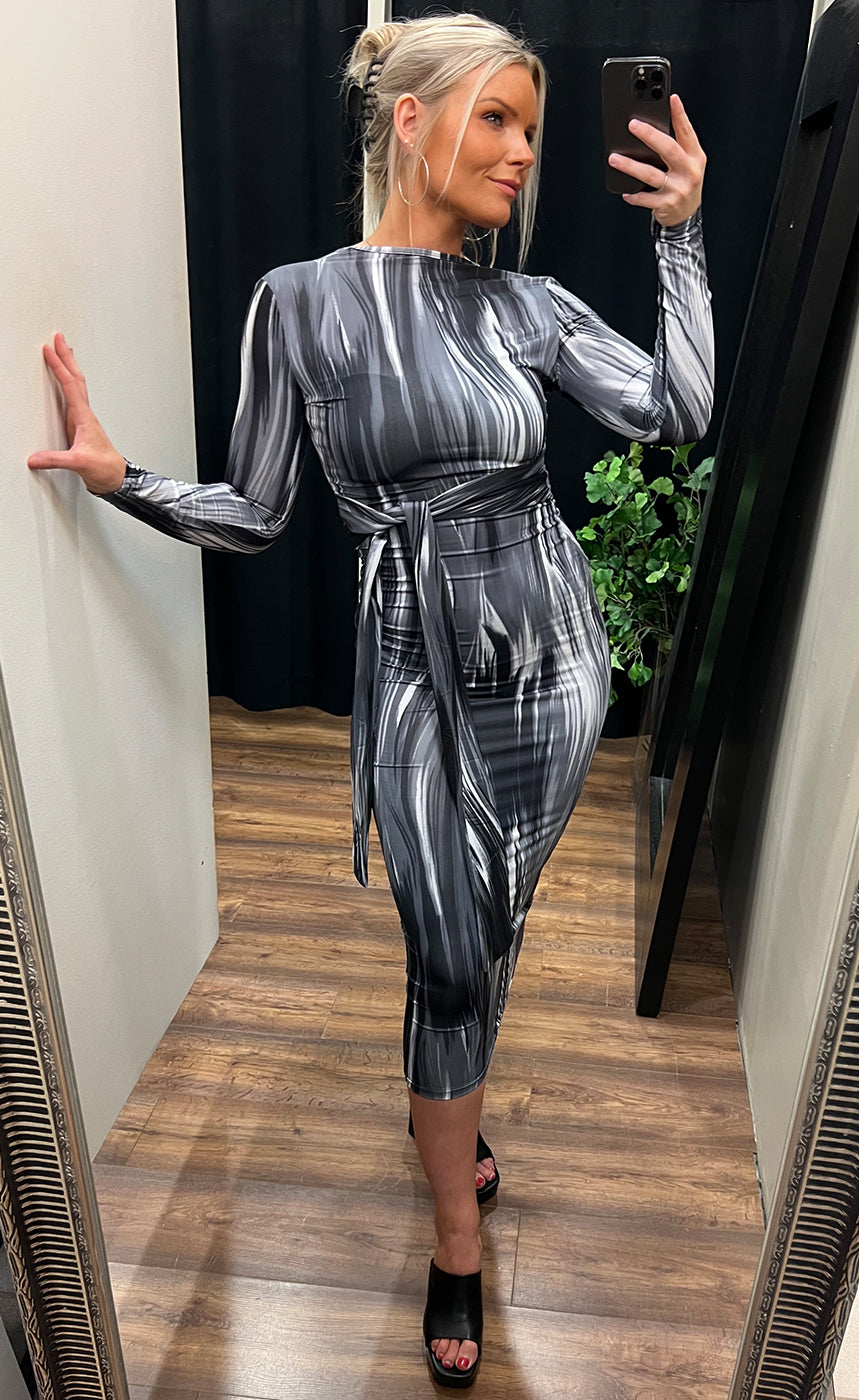 Sarah dress - grey mix