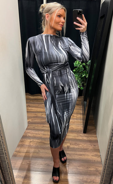 Sarah dress - grey mix