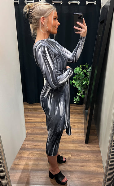 Sarah dress - grey mix