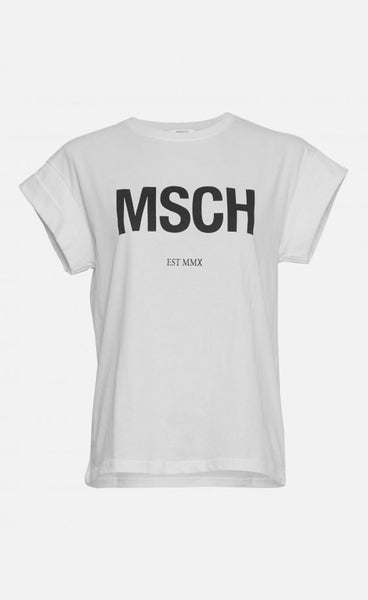 Alva organic tee - white/black