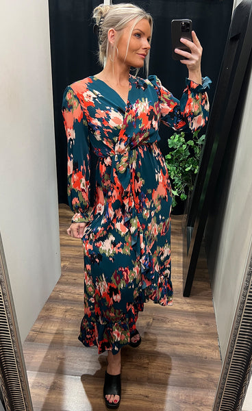 Julia dress - red mix