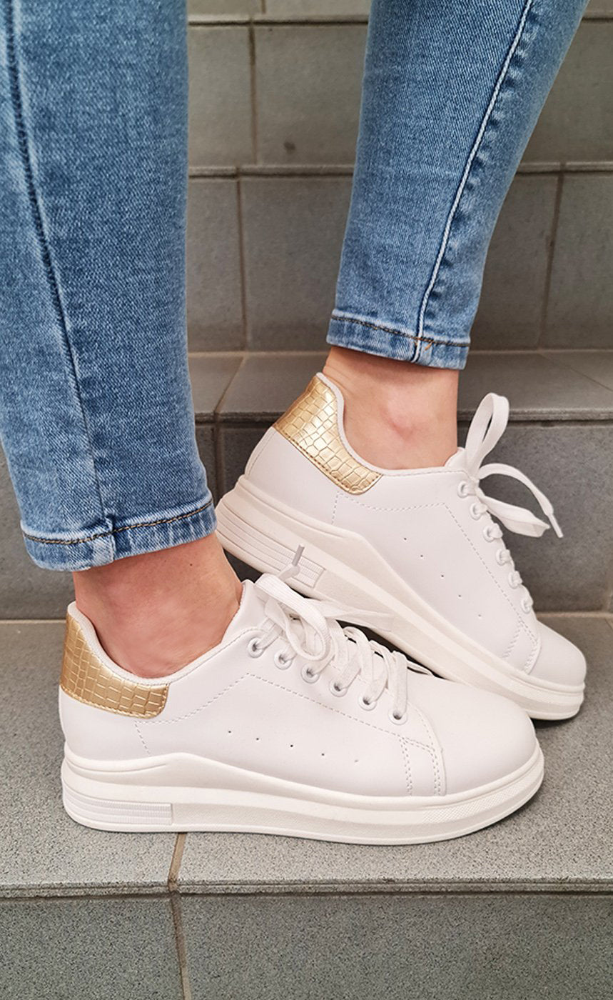 Strigaskór 1907 - white/gold