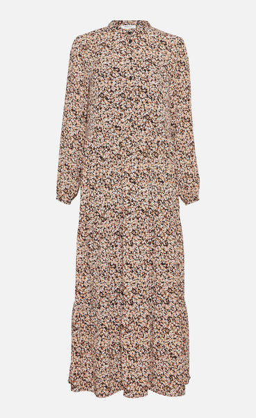 Merila rikkeli maxi kjóll - black dots