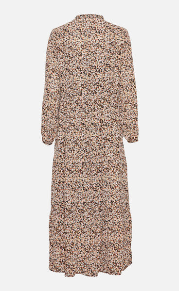 Merila rikkeli maxi kjóll - black dots