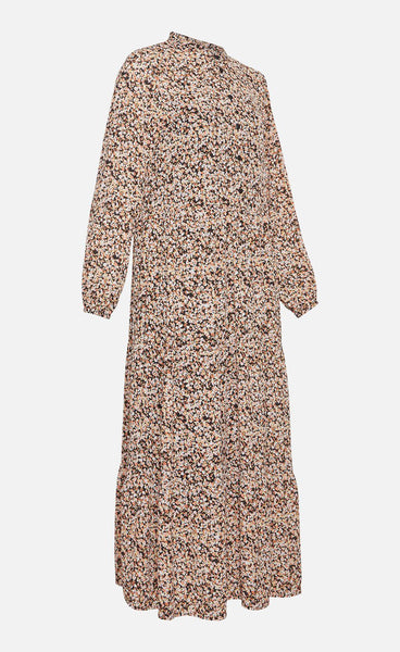 Merila rikkeli maxi kjóll - black dots