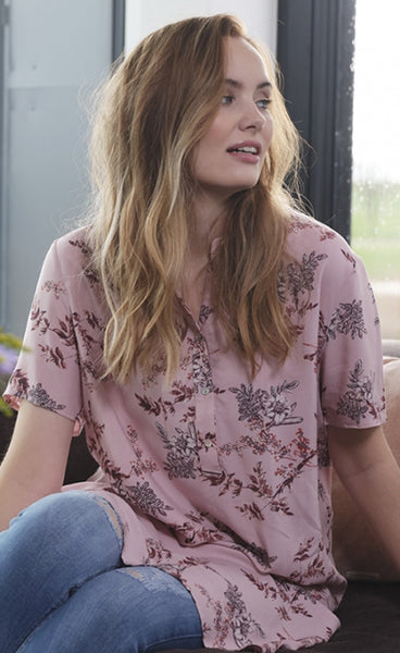 Amelia rosa skyrtukjóll