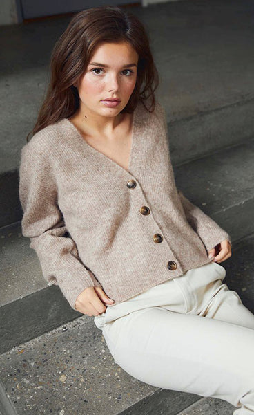 Cidney peysa - sand melange