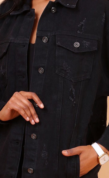 Denim jakki - svartur