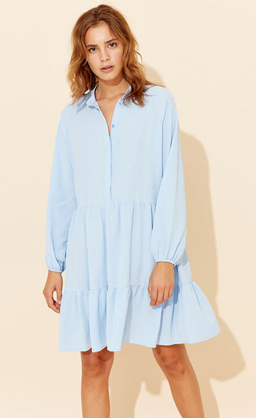 Merranie kjóll blár